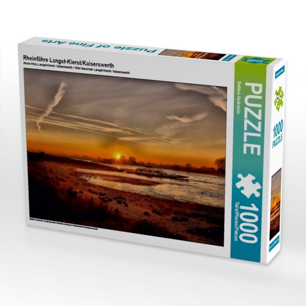 Produktbild: CALVENDO Puzzle Rheinf&auml;hre Langst-Kierst/Kaiserswerth 1000 Teile Puzzle quer | 1000 Teile Lege-Gr&ouml;&szlig;e 64 &times; 48 cm Foto-Puzzle f&uuml;r gl&uuml;ckliche Stunden