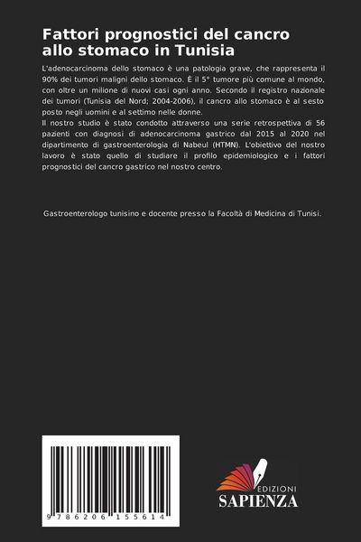 Produktbild: Fattori prognostici del cancro allo stomaco in Tunisia