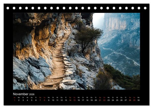 Produktbild: Abenteuerliche Wege (Tischkalender 2026 DIN A5 quer), CALVENDO Monatskalender