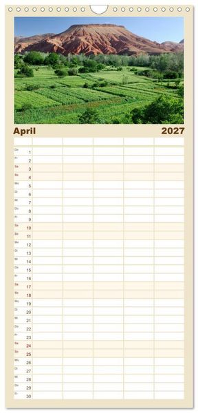 Produktbild: Familienplaner 2027 - M&auml;rchenhaftes Marokko mit 5 Spalten (Wandkalender, 21 x 45 cm) CALVENDO