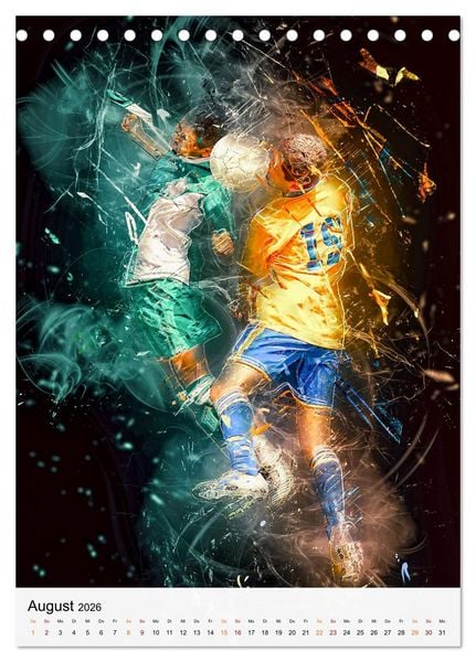 Produktbild: Fussball - einfach cool (Tischkalender 2026 DIN A5 hoch), CALVENDO Monatskalender