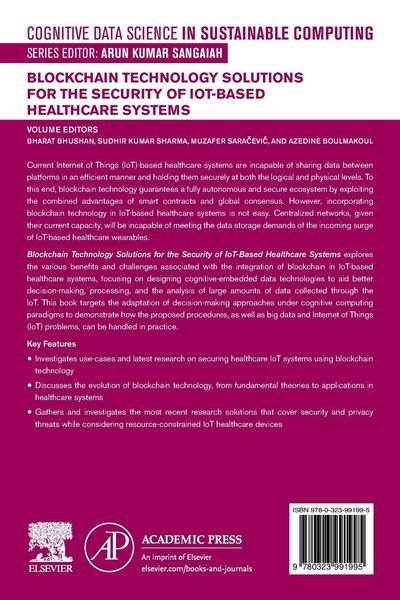 Produktbild: Blockchain Technology Solutions for the Security of IoT-Based Healthcare Systems