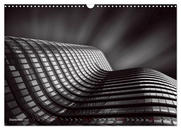 Produktbild: Monochrome Architektur (Wandkalender 2026 DIN A3 quer), CALVENDO Monatskalender