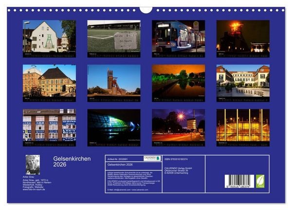 Produktbild: Gelsenkirchen 2026 (Wandkalender 2026 DIN A3 quer), CALVENDO Monatskalender