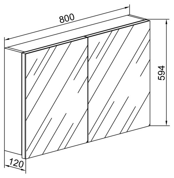 Produktbild: Spiegelschrank Spiegel Badezimmer Badinos 60x80 cm