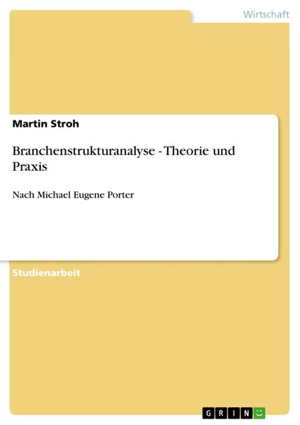 Produktbild: Branchenstrukturanalyse - Theorie und Praxis