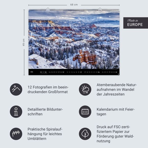 Produktbild: Landscapes Edition Kalender 2027 - Edition Alexander von Humboldt Kalender 2027