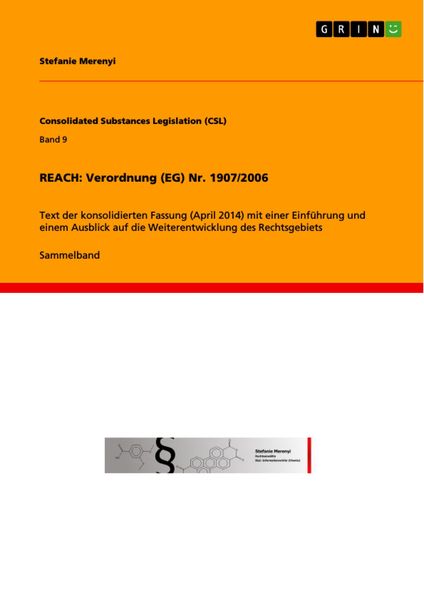 Produktbild: REACH: Verordnung (EG) Nr. 1907/2006