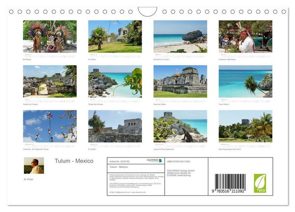 Produktbild: Tulum - Mexico (Wandkalender 2026 DIN A4 quer), CALVENDO Monatskalender