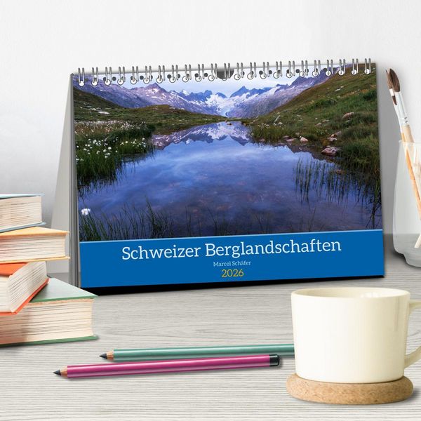 Produktbild: Schweizer Berglandschaften (Tischkalender 2026 DIN A5 quer), CALVENDO Monatskalender