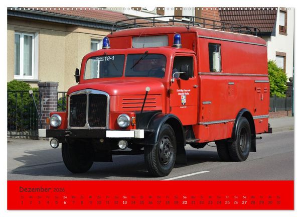 Produktbild: DDR Feuerwehr Klassiker (hochwertiger Premium Wandkalender 2026 DIN A2 quer), Kunstdruck in Hochglanz