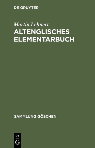 Produktbild: Altenglisches Elementarbuch