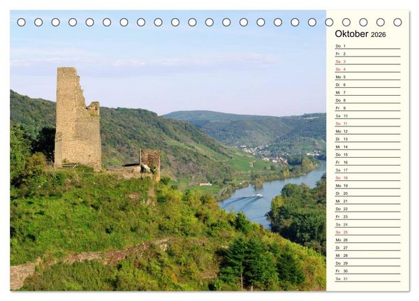 Produktbild: Entlang der Mosel (Tischkalender 2026 DIN A5 quer), CALVENDO Monatskalender