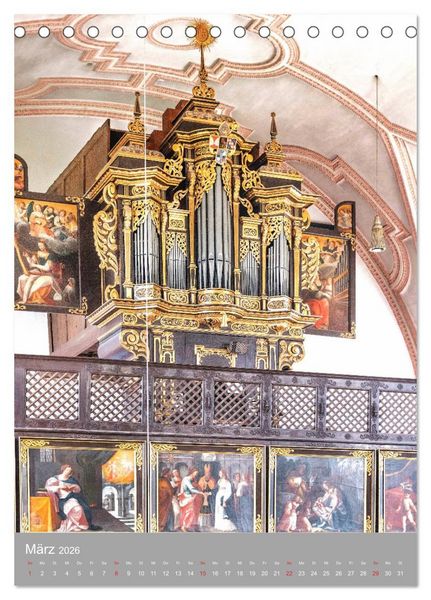 Produktbild: Barock Orgeln, K&ouml;niginnen der Instrumente (Tischkalender 2026 DIN A5 hoch), CALVENDO Monatskalender