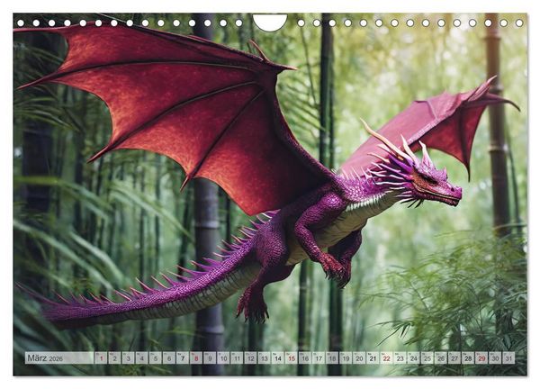 Produktbild: Drachen - Herrscher der Welt (Wandkalender 2026 DIN A4 quer), CALVENDO Monatskalender