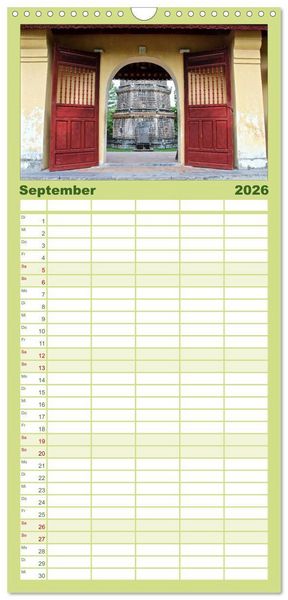 Produktbild: Familienplaner 2026 - Vietnam &ndash; Land der Kontraste 2026 mit 5 Spalten (Wandkalender, 21 x 45 cm) CALVENDO