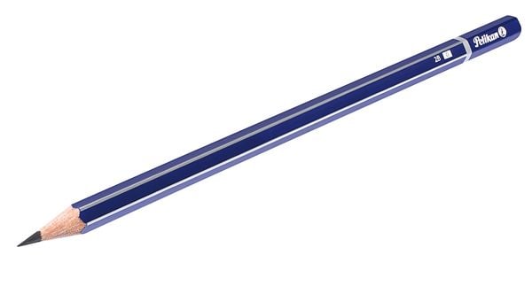Produktbild: Pelikan Bleistift 2B, Sechskant, Blau, 3er Set
