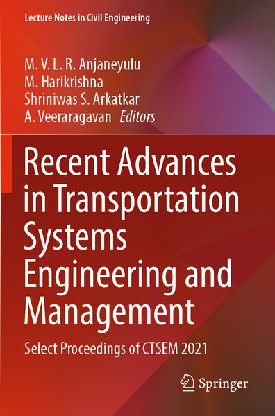 Produktbild: Recent Advances in Transportation Systems Engineering and Management
