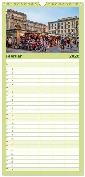 Produktbild: Familienplaner 2026 - Florenz - Sch&ouml;nheit in der Toskana mit 5 Spalten (Wandkalender, 21 x 45 cm) CALVENDO