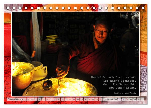 Produktbild: Farben Tibets (Tischkalender 2026 DIN A5 quer), CALVENDO Monatskalender