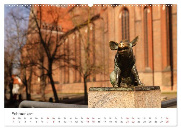 Produktbild: Unser sch&ouml;nes Wismar (hochwertiger Premium Wandkalender 2026 DIN A2 quer), Kunstdruck in Hochglanz