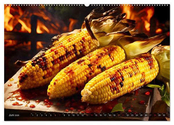 Produktbild: BBQ Feuerzauber - Grillkalender (Wandkalender 2026 DIN A2 quer), CALVENDO Monatskalender