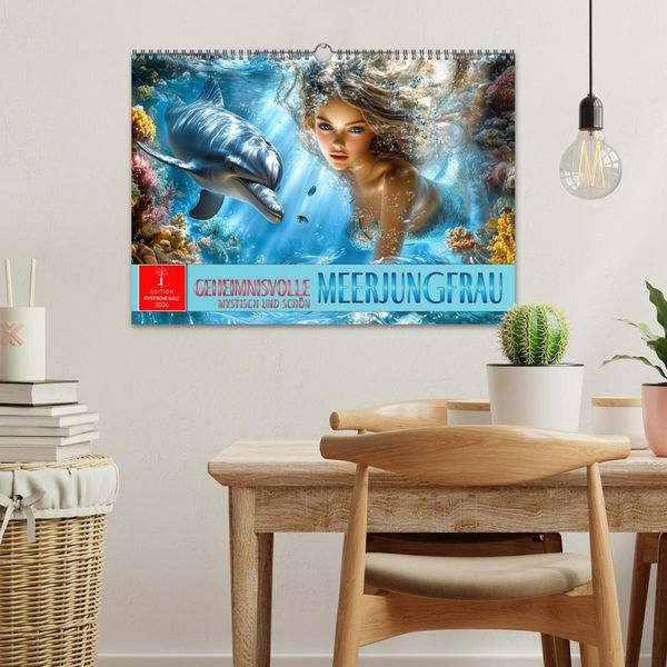 Produktbild: Geheimnisvolle Meerjungfrau (Wandkalender 2026 DIN A3 quer), CALVENDO Monatskalender