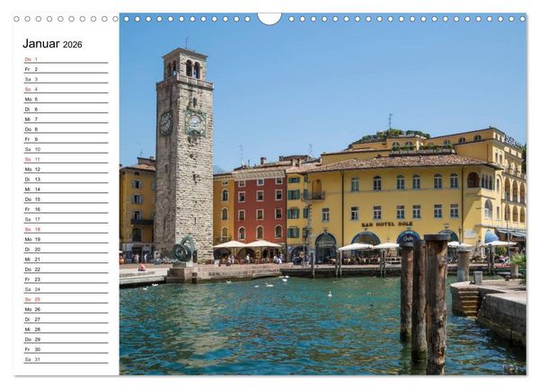 Produktbild: WUNDERBARER GARDASEE Riva del Garda und Torbole (Wandkalender 2026 DIN A3 quer), CALVENDO Monatskalender
