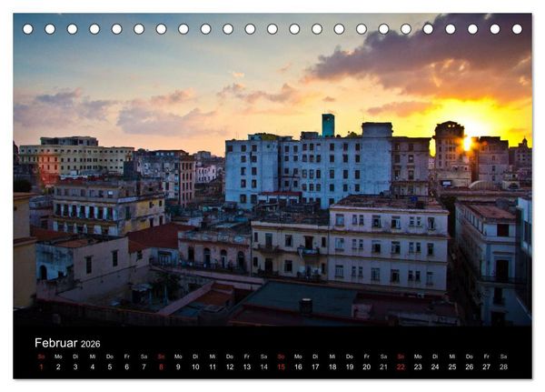 Produktbild: Kuba - Die Stra&szlig;en Havannas (Tischkalender 2026 DIN A5 quer), CALVENDO Monatskalender