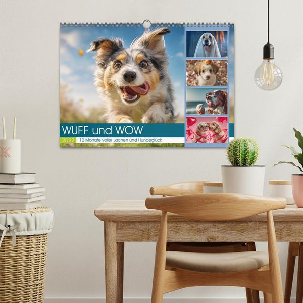Produktbild: WUFF und WOW (Wandkalender 2027 DIN A3 quer), CALVENDO Monatskalender