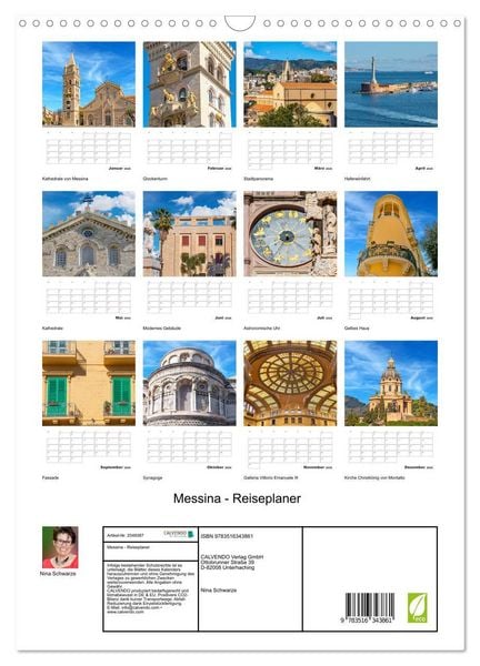 Produktbild: Messina - Reiseplaner (Wandkalender 2026 DIN A3 hoch), CALVENDO Monatskalender