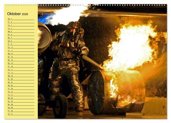 Produktbild: Die Feuerwehr. U.S. Firefighter im Einsatz (Wandkalender 2026 DIN A2 quer), CALVENDO Monatskalender