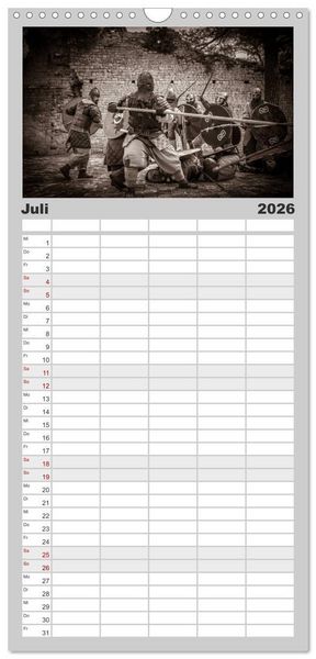 Produktbild: Familienplaner 2026 - Wikinger und Krieger mit 5 Spalten (Wandkalender, 21 x 45 cm) CALVENDO