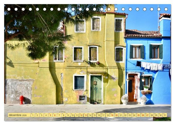 Produktbild: Le linge de Burano (Calendrier de bureau 2026 DIN A5 vertical), CALVENDO calendrier mensuel