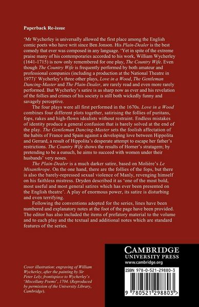 Produktbild: The Plays of William Wycherley