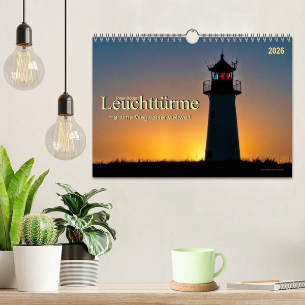 Produktbild: Leuchtt&uuml;rme - maritime Wegweiser weltweit (Wandkalender 2026 DIN A4 quer), CALVENDO Monatskalender