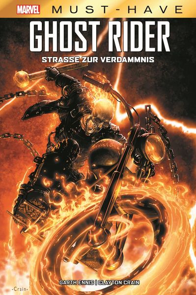 Marvel Must-Have: Ghost Rider - Die Straße zur Verdammnis, Gebundene Ausgabe von Garth Ennis , Clayton Crain, Panini, 9783741628757