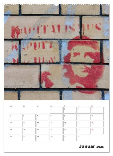 Produktbild: STENCIL ART 2026 - Schablonen Graffiti an H&auml;userfassaden / Planer (hochwertiger Premium Wandkalender 2026 DIN A2 hoch), Kunstdruck in Hochglanz