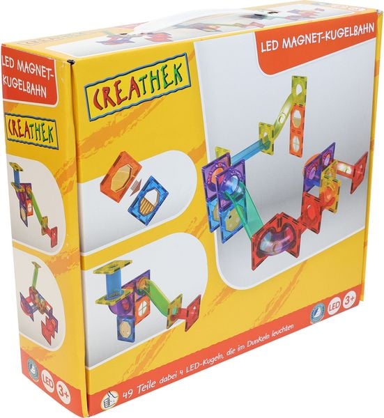 Creathek LED Magnet Kugelbahn, 49 Teile