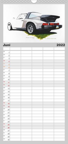 Produktbild: Familienplaner 50 Jahre Porsche 911 (Wandkalender 2022 , 21 cm x 45 cm, hoch)