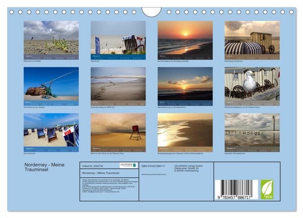 Produktbild: Norderney - Meine Trauminsel (Wandkalender 2026 DIN A4 quer), CALVENDO Monatskalender