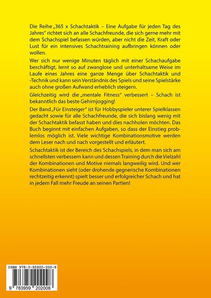 Produktbild: 365 x Schachtaktik f&uuml;r Einsteiger