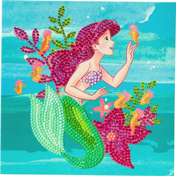 Produktbild: Craft Buddy CCK-DNY803 - Crystal Art, Ariel die Meerjungfrau, 18x18cm