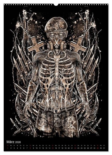 Produktbild: BLOODBOY/WAR ILLUSTRATION (hochwertiger Premium Wandkalender 2026 DIN A2 hoch), Kunstdruck in Hochglanz