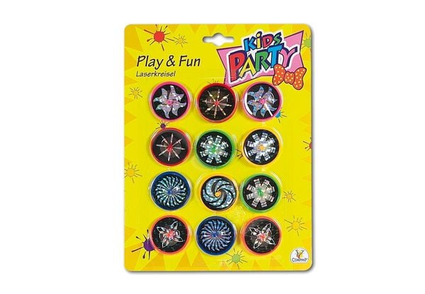 Toy Company - Party Fun: Laserkreisel, 12 Stück