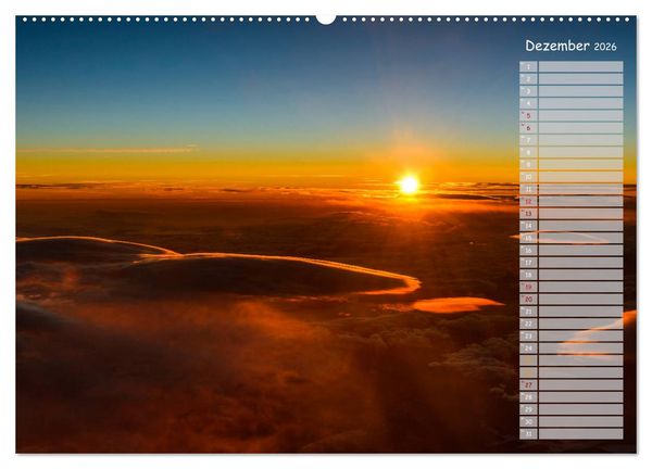 Produktbild: Colours of Flight - Stimmungen &uuml;ber den Wolken (Wandkalender 2026 DIN A2 quer), CALVENDO Monatskalender