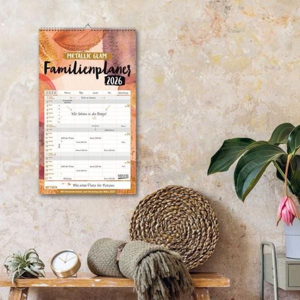 Produktbild: Familienplaner Metallic Glam 2026