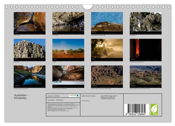 Produktbild: Australien - Kimberley (Wandkalender 2026 DIN A4 quer), CALVENDO Monatskalender