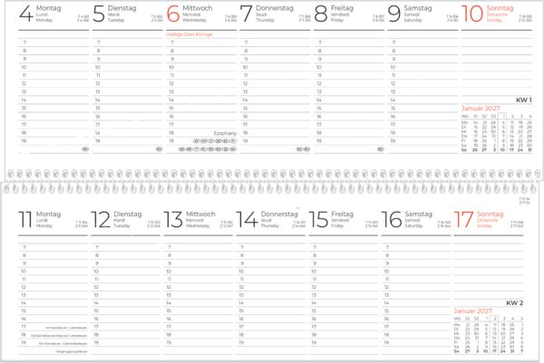 Produktbild: Tischkalender Classic blue 2027