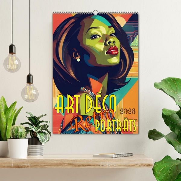 Produktbild: Art Deco Retro Portr&auml;ts (Wandkalender 2026 DIN A2 hoch), CALVENDO Monatskalender